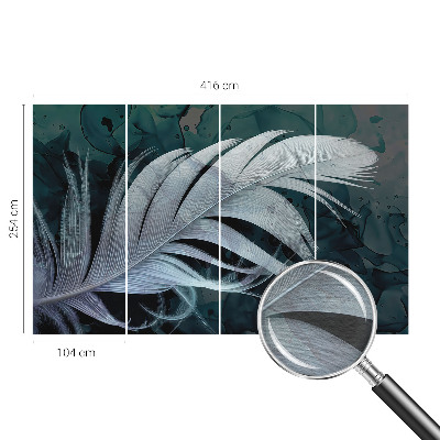Papel mural texturado decorativo con diseño Pluma etérea