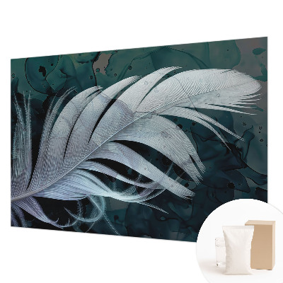 Papel mural texturado decorativo con diseño Pluma etérea