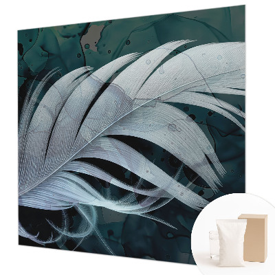 Papel mural texturado decorativo con diseño Pluma etérea
