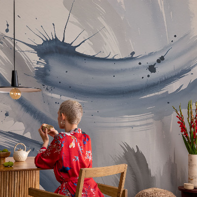 Fotomural decorativo para cabecero de cama con trazos artísticos