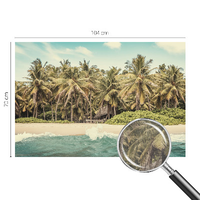 Mural de pared con estampado hermoso con motivo de playa tropical
