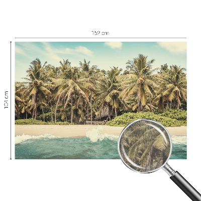 Mural de pared con estampado hermoso con motivo de playa tropical