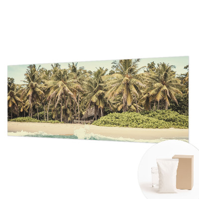 Mural de pared con estampado hermoso con motivo de playa tropical