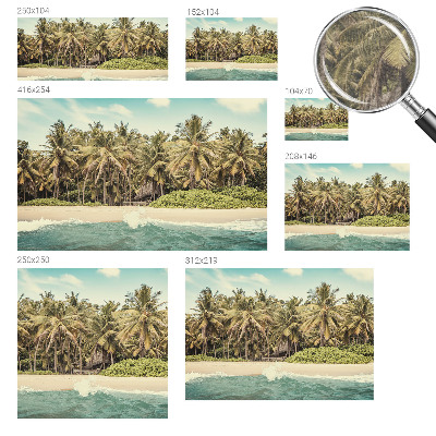Mural de pared con estampado hermoso con motivo de playa tropical