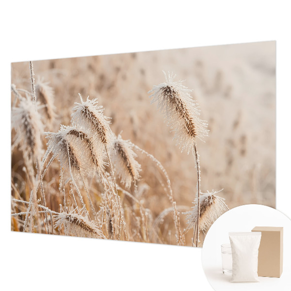 Fotomural decorativo para cabecero de cama con un paisaje invernal
