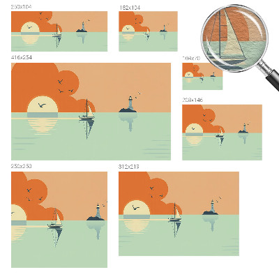 Papel mural con patrón decorativo con diseño «Delicias del mar»