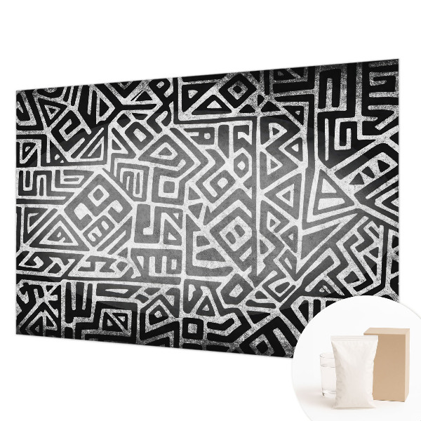 Papel mural texturado decorativo con un diseño de laberinto geométrico
