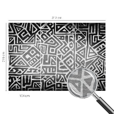 Papel mural texturado decorativo con un diseño de laberinto geométrico