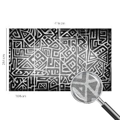 Papel mural texturado decorativo con un diseño de laberinto geométrico