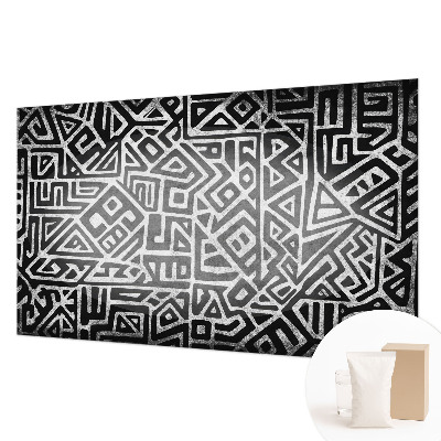 Papel mural texturado decorativo con un diseño de laberinto geométrico