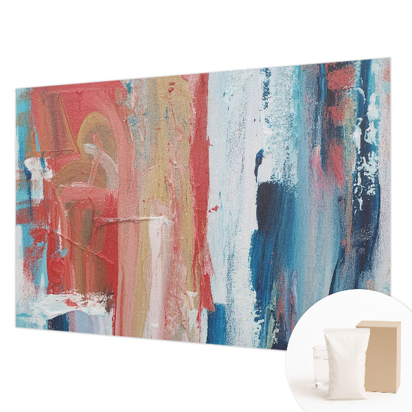 Mural decorativo con abstracciones coloridas