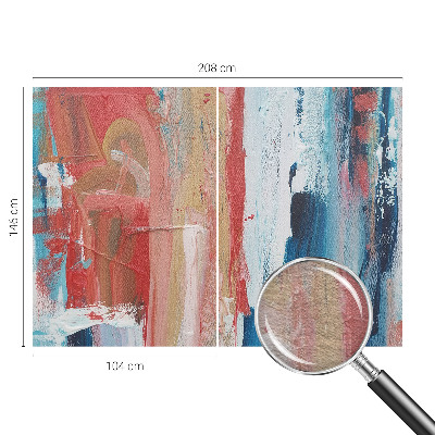Mural decorativo con abstracciones coloridas