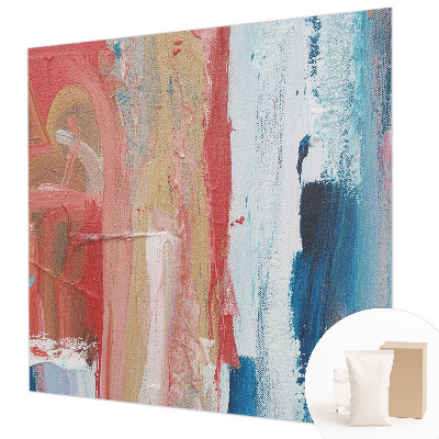 Mural decorativo con abstracciones coloridas