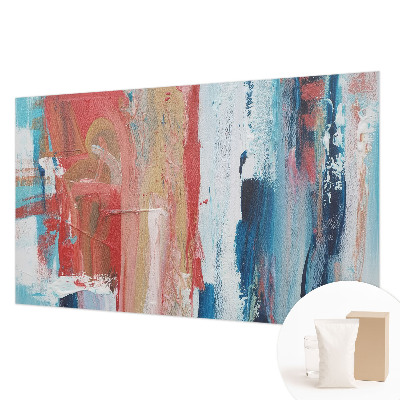 Mural decorativo con abstracciones coloridas