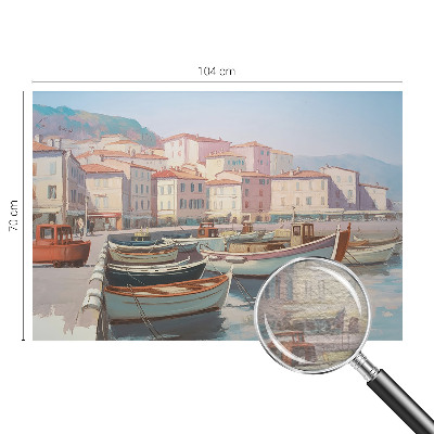Fotomural decorativo para cabecero de cama con un motivo de paraíso junto al mar