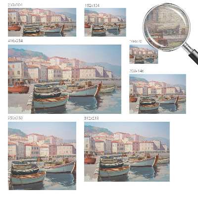 Fotomural decorativo para cabecero de cama con un motivo de paraíso junto al mar