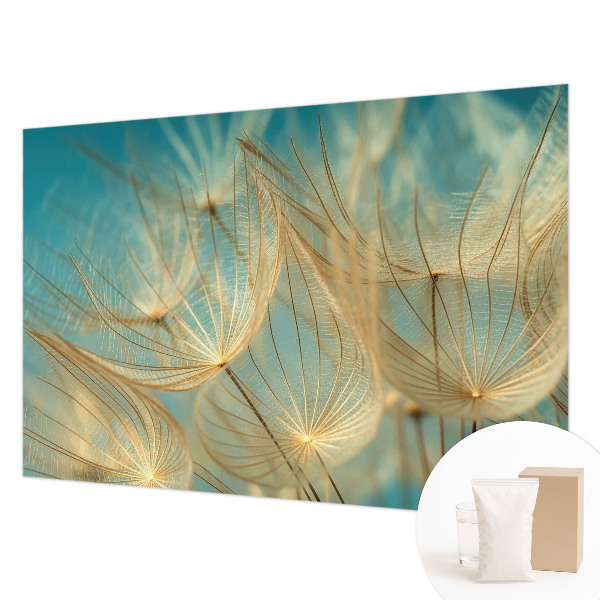 Papel mural con patrón decorativo con diseño de dientes de león etéreos