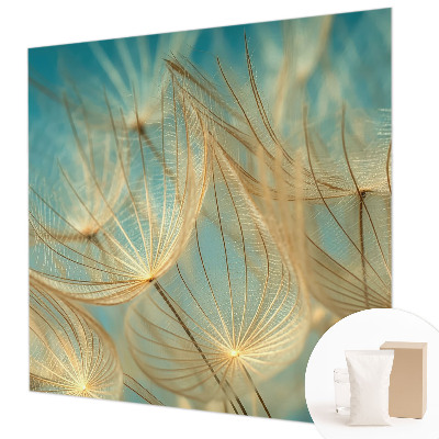 Papel mural con patrón decorativo con diseño de dientes de león etéreos