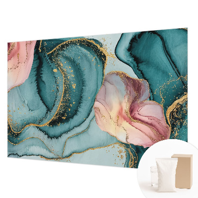 Mural de pared con estampado hermoso con ondas artísticas