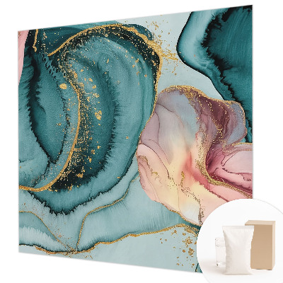 Mural de pared con estampado hermoso con ondas artísticas