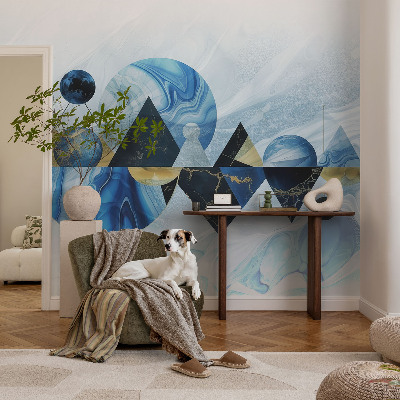 Fotomural decorativo para cabecero de cama con diseño 'Elegancia cósmica' para decorar el dormitorio