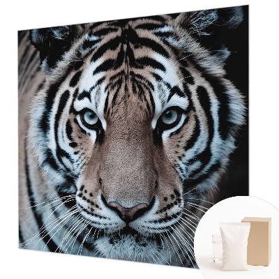 Mural de pared con estampado hermoso con un retrato de tigre