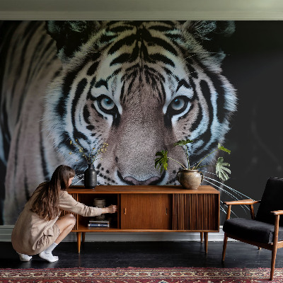 Mural de pared con estampado hermoso con un retrato de tigre