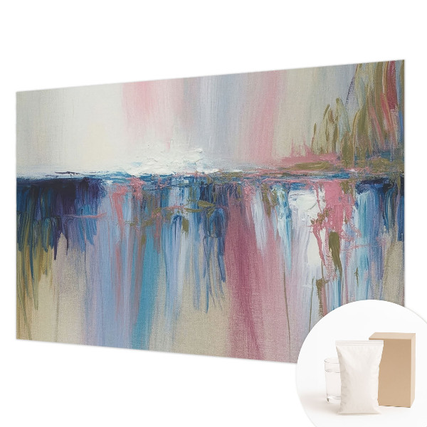 Papel mural texturado decorativo con un motivo de abstracción colorida