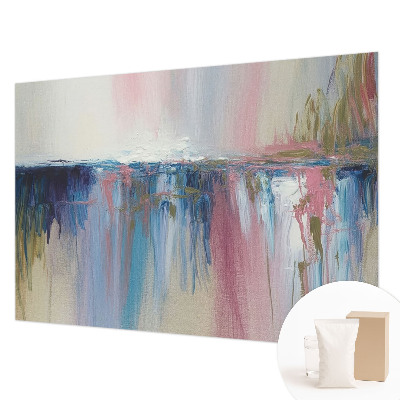 Papel mural texturado decorativo con un motivo de abstracción colorida