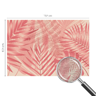 Fotomural decorativo para cabecero de cama con diseño de hojas tropicales