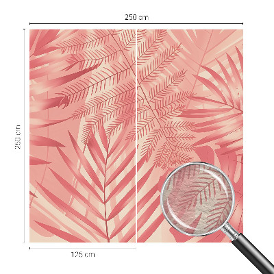 Fotomural decorativo para cabecero de cama con diseño de hojas tropicales