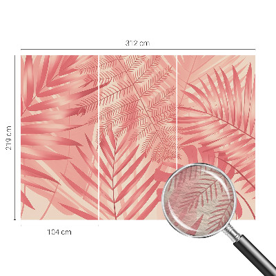 Fotomural decorativo para cabecero de cama con diseño de hojas tropicales
