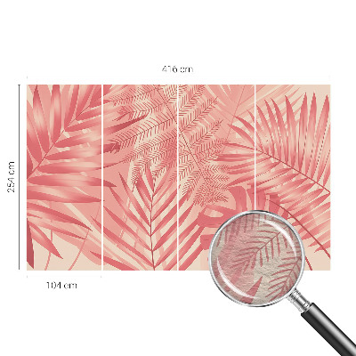 Fotomural decorativo para cabecero de cama con diseño de hojas tropicales