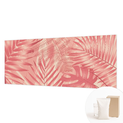Fotomural decorativo para cabecero de cama con diseño de hojas tropicales