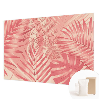 Fotomural decorativo para cabecero de cama con diseño de hojas tropicales