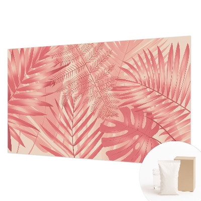 Fotomural decorativo para cabecero de cama con diseño de hojas tropicales