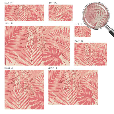 Fotomural decorativo para cabecero de cama con diseño de hojas tropicales