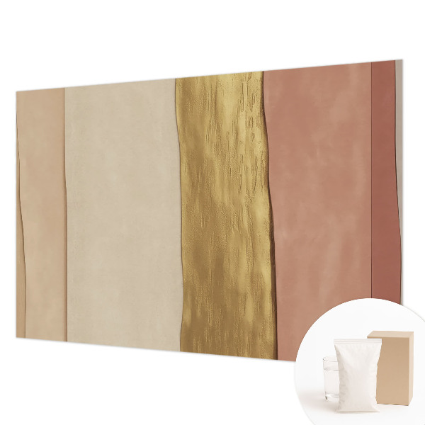 Fotomural decorativo para cabecero de cama con diseño de rayas onduladas
