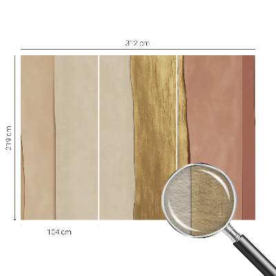 Fotomural decorativo para cabecero de cama con diseño de rayas onduladas