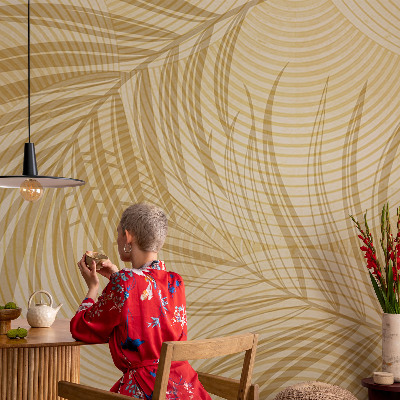 Mural de pared con estampado hermoso con diseño de elegancia tropical