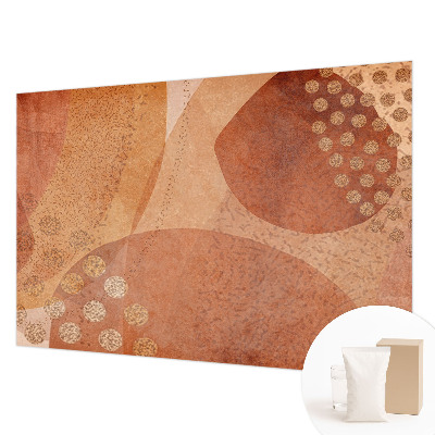 Fotomural decorativo para cabecero de cama con composiciones en tonos terrosos
