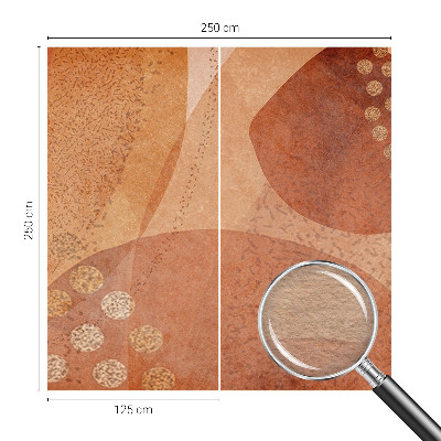 Fotomural decorativo para cabecero de cama con composiciones en tonos terrosos