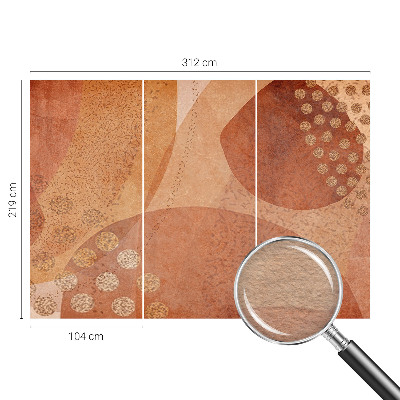 Fotomural decorativo para cabecero de cama con composiciones en tonos terrosos