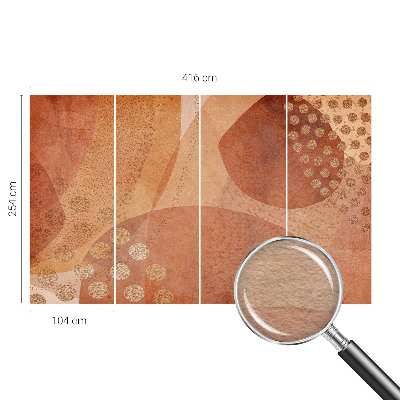 Fotomural decorativo para cabecero de cama con composiciones en tonos terrosos
