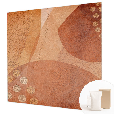 Fotomural decorativo para cabecero de cama con composiciones en tonos terrosos