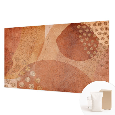 Fotomural decorativo para cabecero de cama con composiciones en tonos terrosos