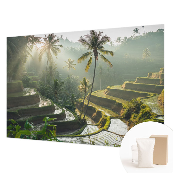 Papel mural con patrón decorativo con el diseño Terrazas del paraíso
