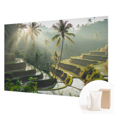 Papel mural con patrón decorativo con el diseño Terrazas del paraíso