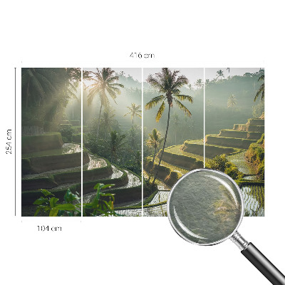 Papel mural con patrón decorativo con el diseño Terrazas del paraíso