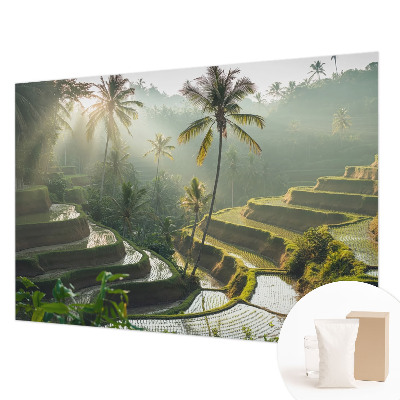 Papel mural con patrón decorativo con el diseño Terrazas del paraíso